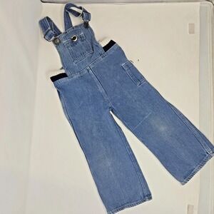 Little Challenger Overalls Toddler Unisex 3T Blue Jeans Demin 20" W x 20" Inseam